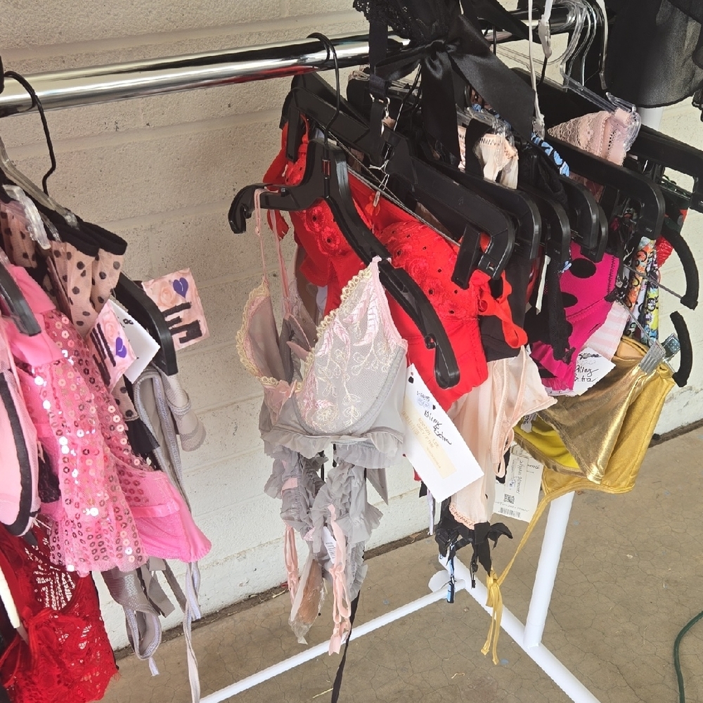 Lingerie Dress-Up Set in Red and Pink